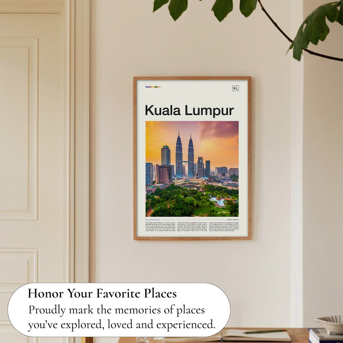 Kuala Lumpur Petronas Twin Towers Sunset Skyline Photo Poster - Image 5