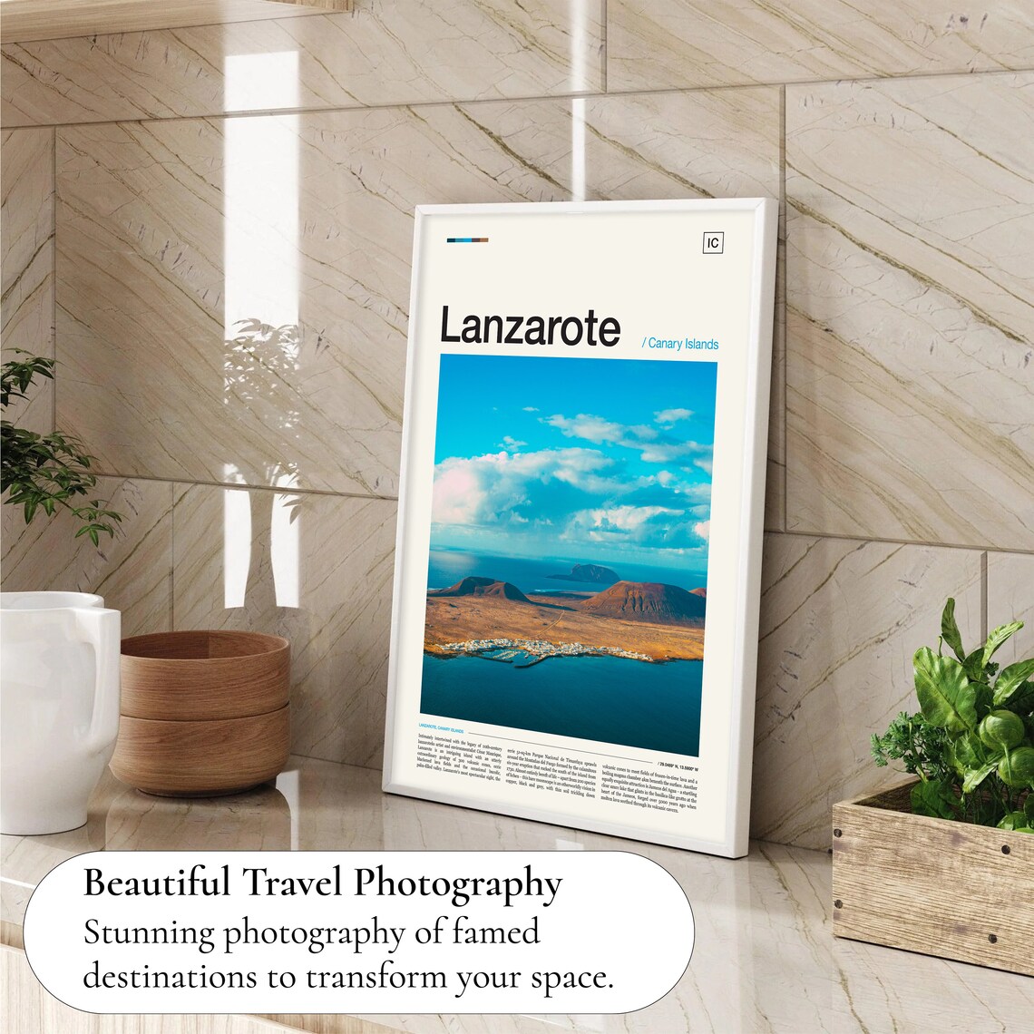 Lanzarote Volcanic Landscape Canary Islands Lava Fields Photo Poster - Image 4