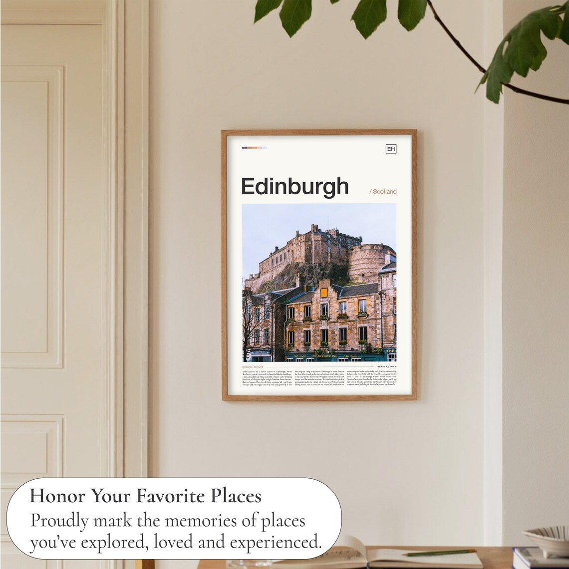 Edinburgh Travel Poster, Scotland Skyline Art - Image 5