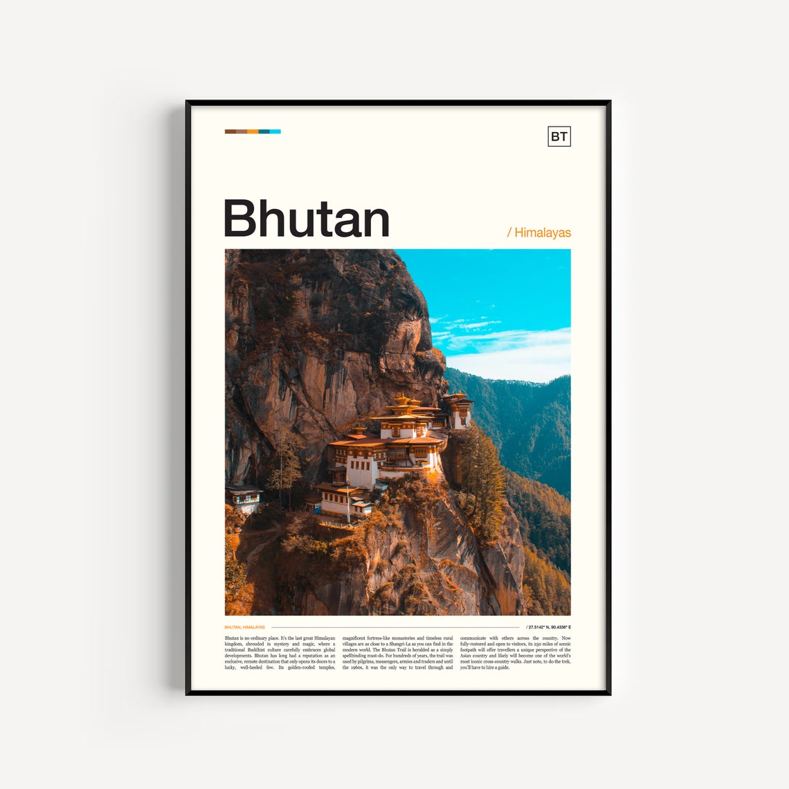Bhutan Print Bhutan Poster Bhutan Wall Art Bhutan Art Print Bhutan Artwork Bhutan Photo Bhutan Photography Bhutan Travel
