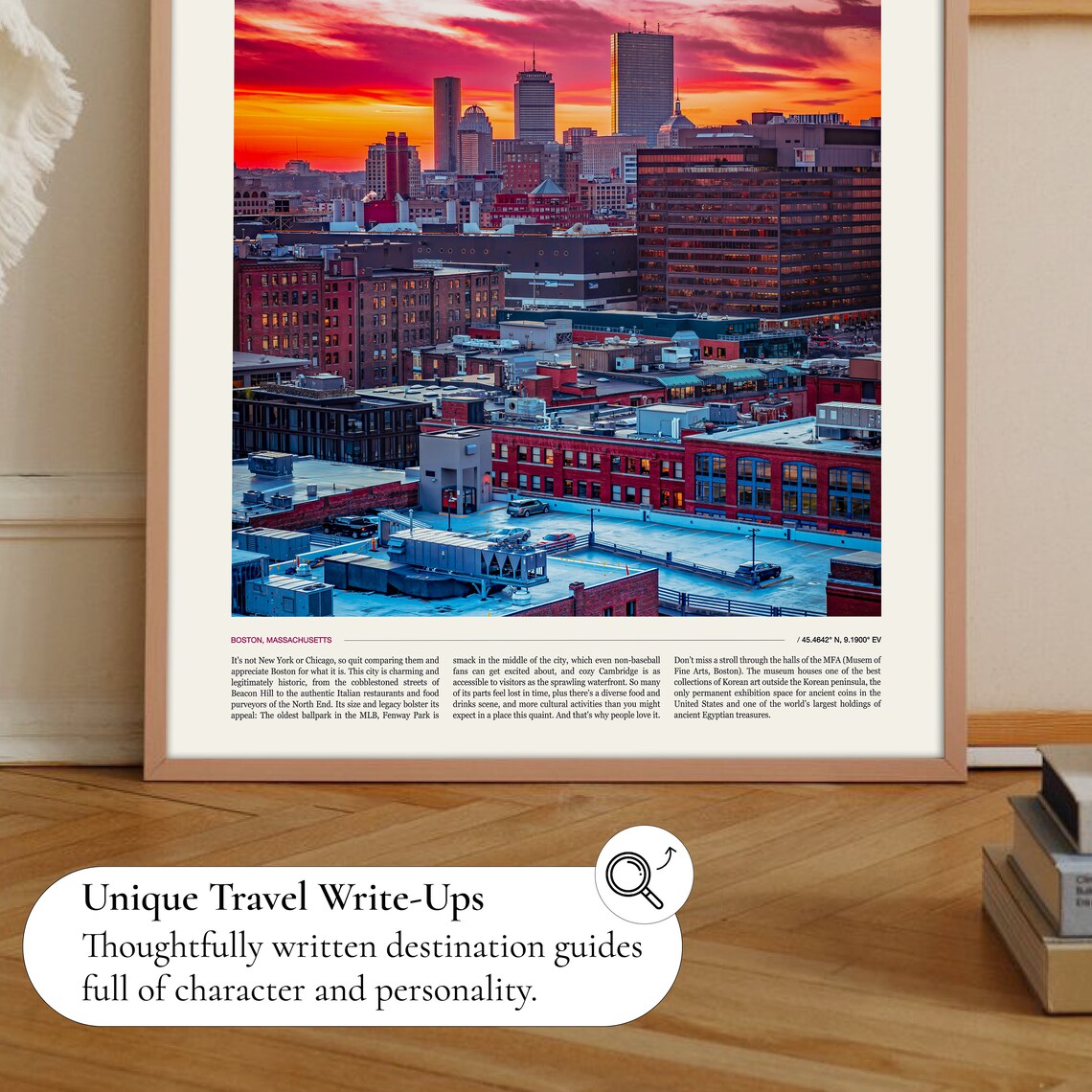 Boston Skyline Travel Poster, Boston Wall Art - Image 2