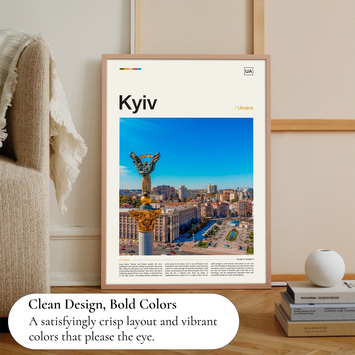 Kyiv Independence Monument Maidan Square Ukraine Travel Poster - Image 3