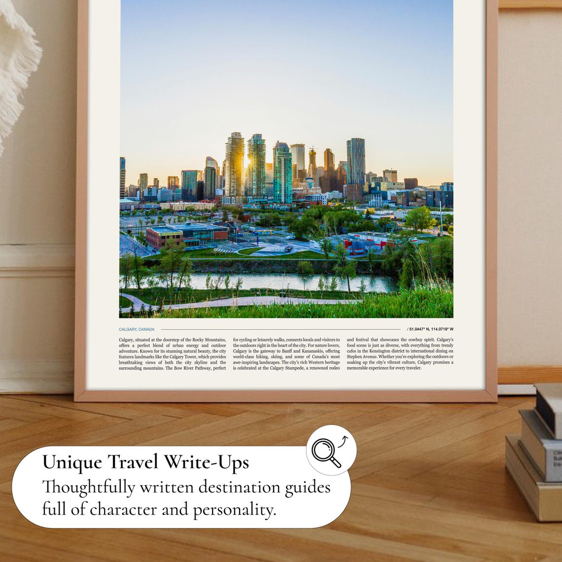 Calgary Canada Downtown Skyline At Sunset City Travel Poster - Image 2