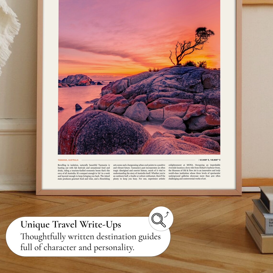 Tasmania Rocky Shoreline Sunset Australia Island Landscape Poster - Image 2