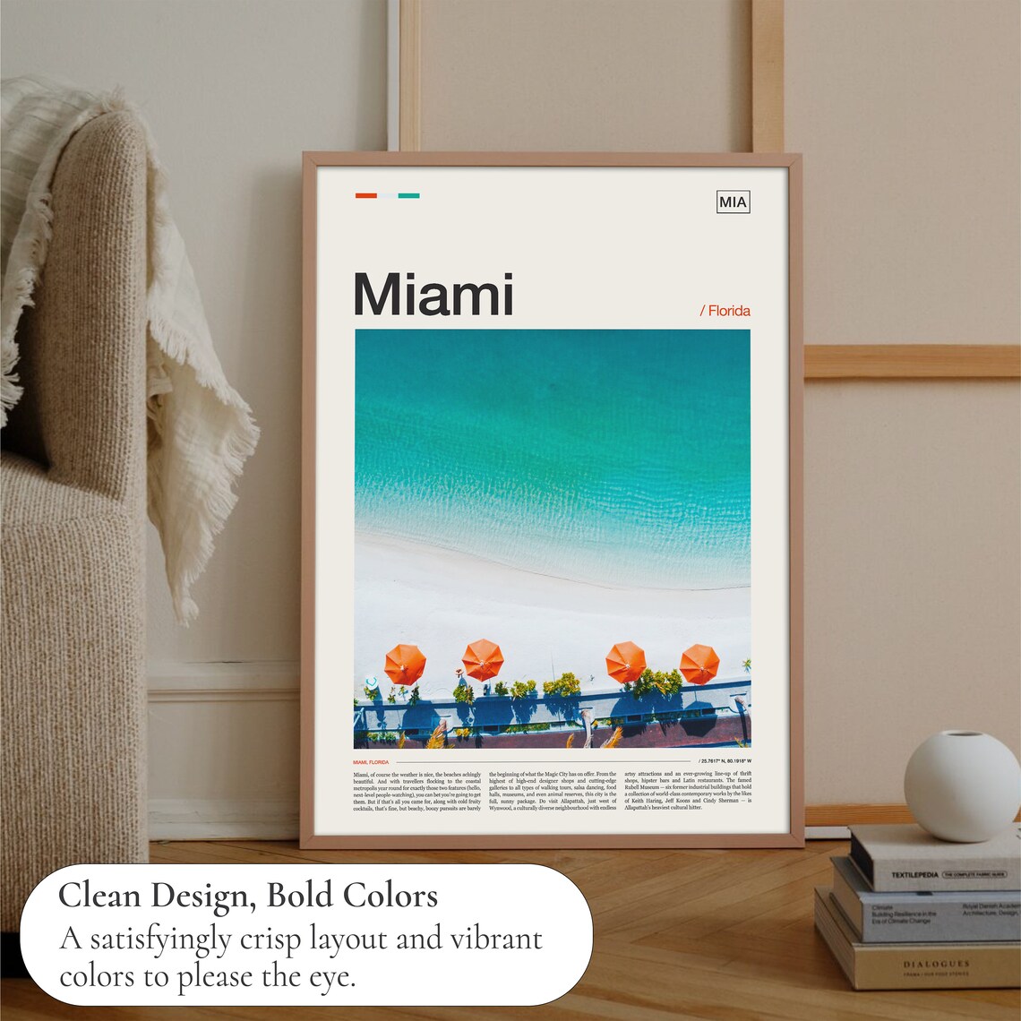 Miami Beach Wall Art Print - Image 3