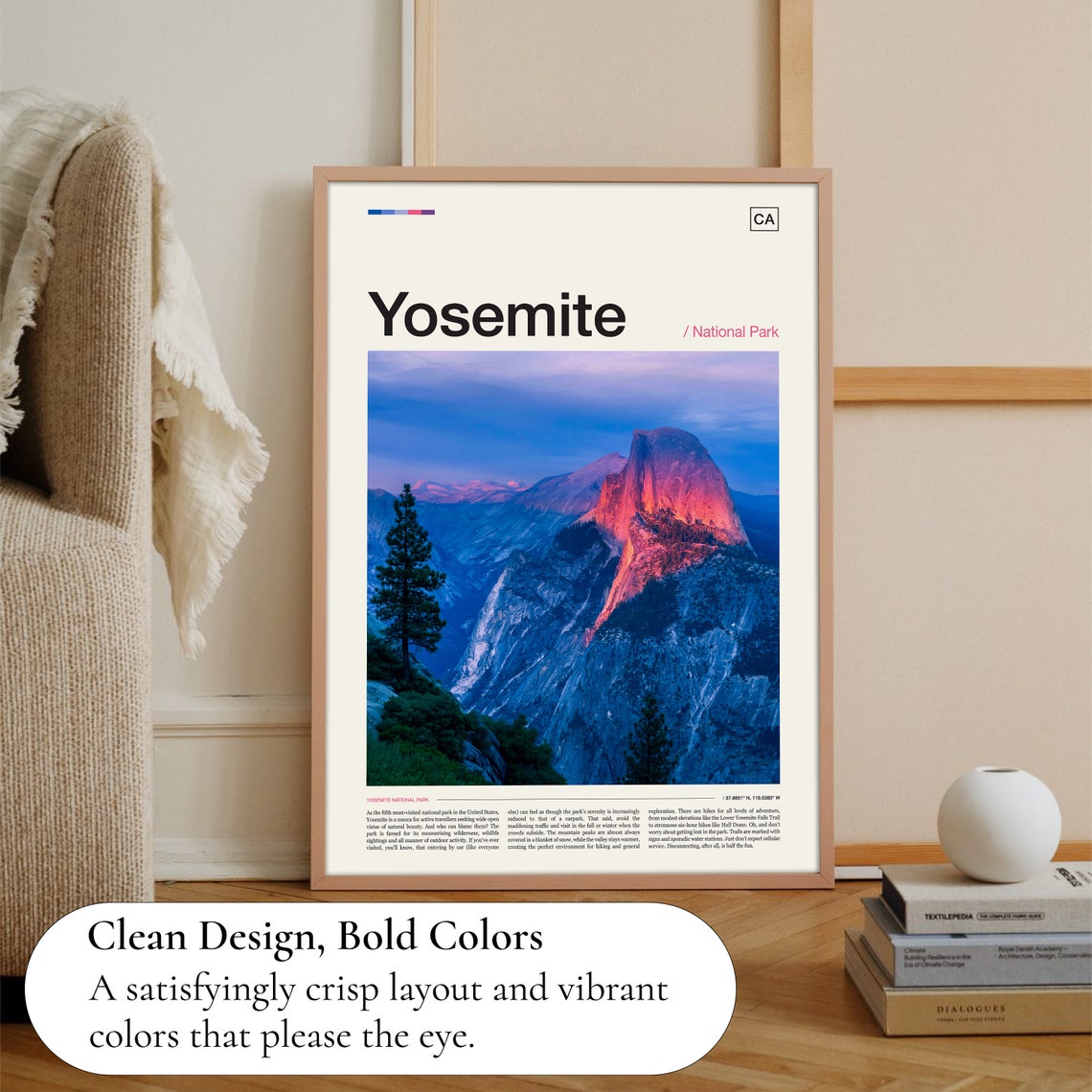 Yosemite National Park Half Dome Alpenglow Sunset Photography Poster - Image 3