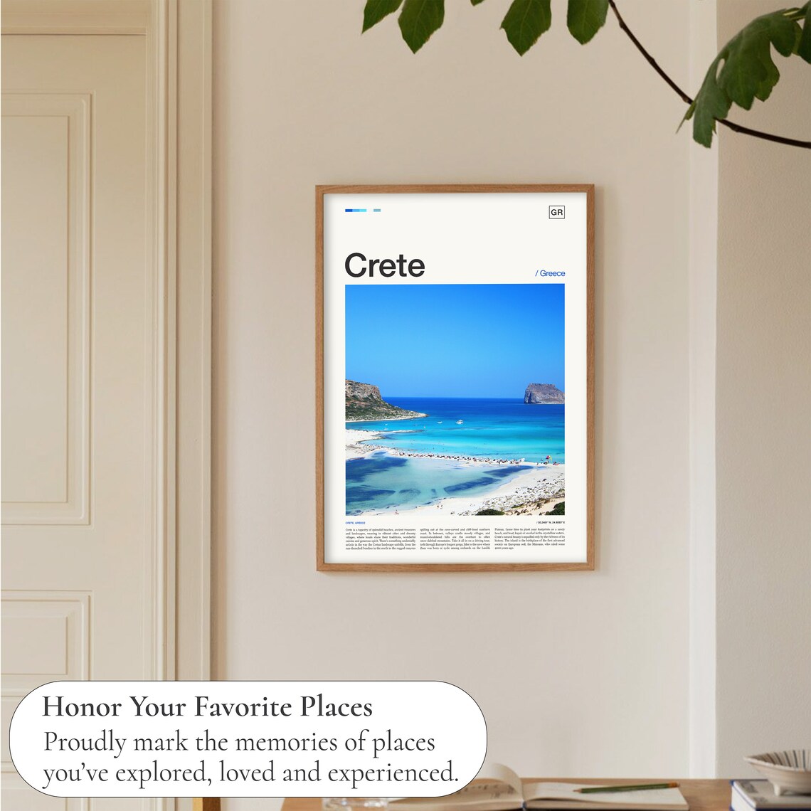 Crete Greece Turquoise Beach Lagoon Coast Editorial Travel Poster - Image 5
