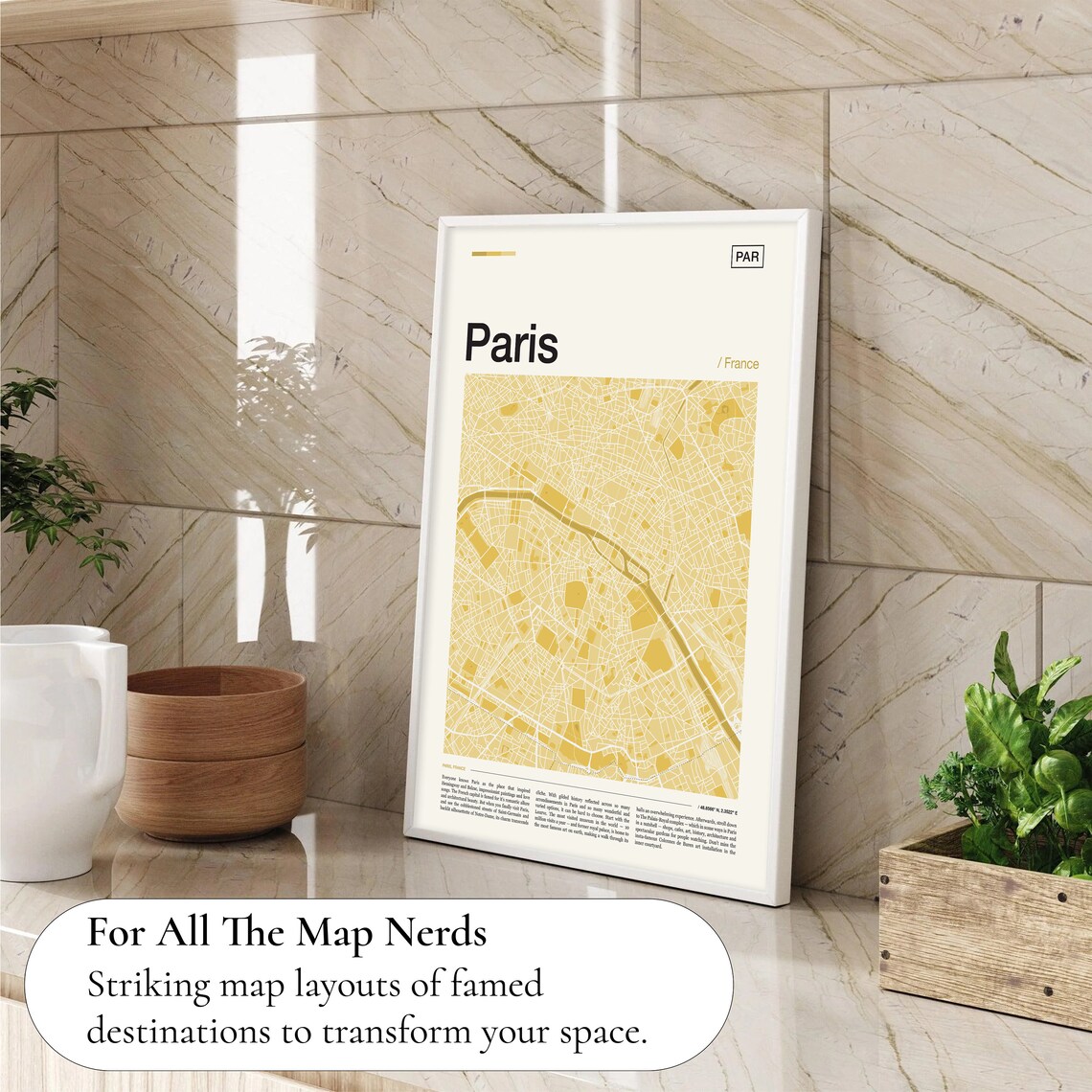 Paris Map Print, Travel Poster for Home Decor - Image 4