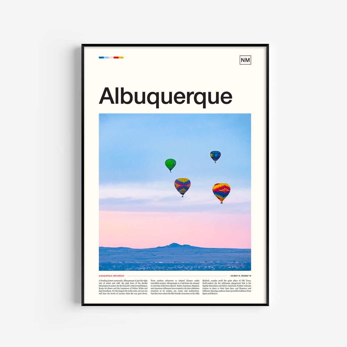Albuquerque, New Mexico Travel Poster Art Print