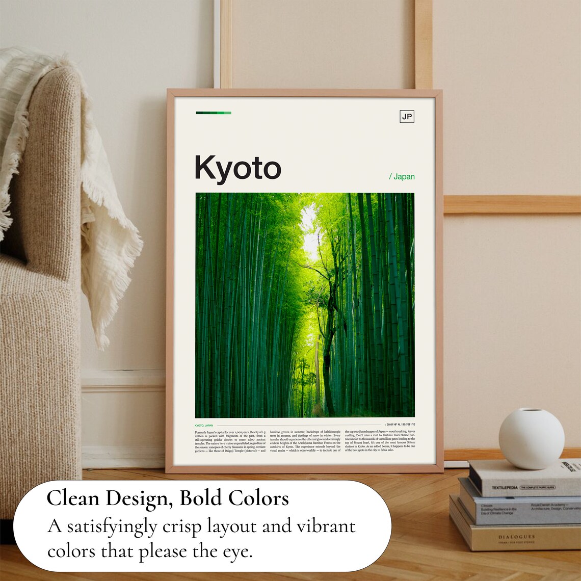 Kyoto Japan Arashiyama Bamboo Grove Green Forest Path Zen Poster - Image 2