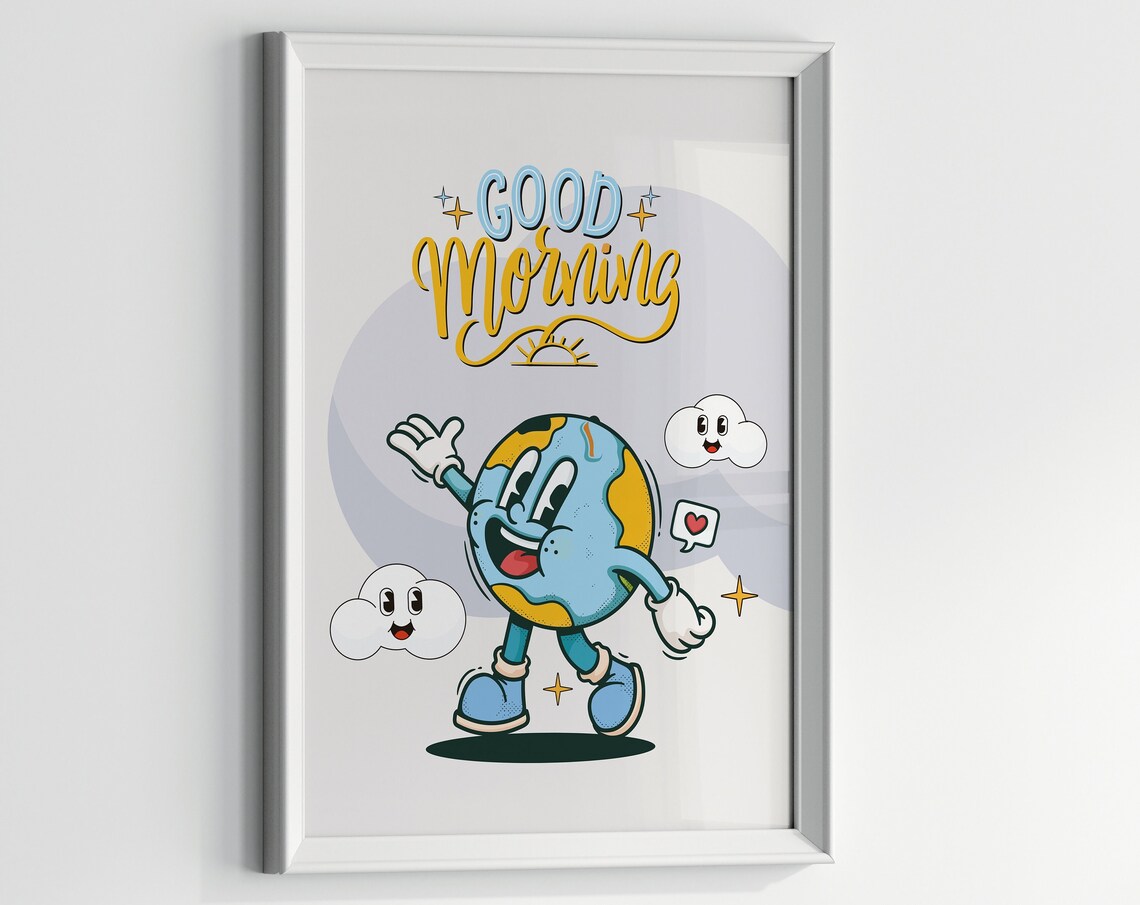 Good Morning Poster Retro Motivation Art Print - Image 3