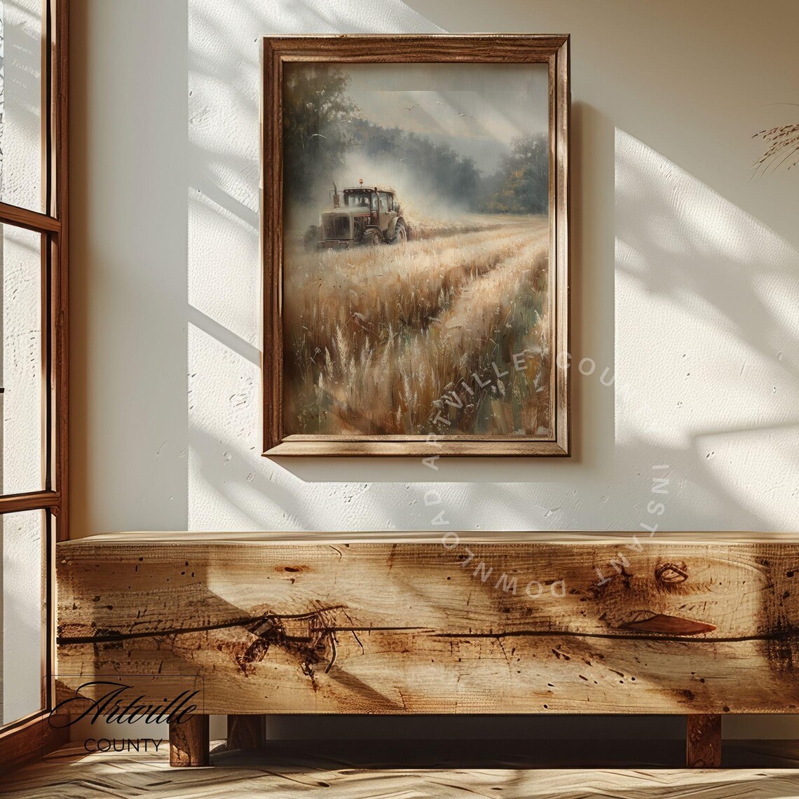Rustic Tractor Painting Farmhouse Autumn Farm Print - Image 4