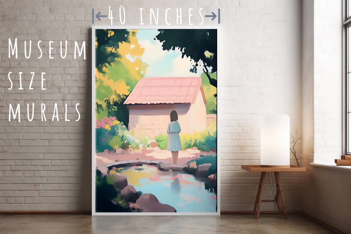 Lake Scene Pastel Autumn Lake Painting Autumn Oil Painting Fall Oil Painting Tranquil Nature Fall Lake Painting Fall Foliage Print - Image 5