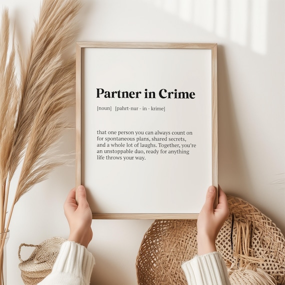 Partner In Crime Funny Friendship Art Print