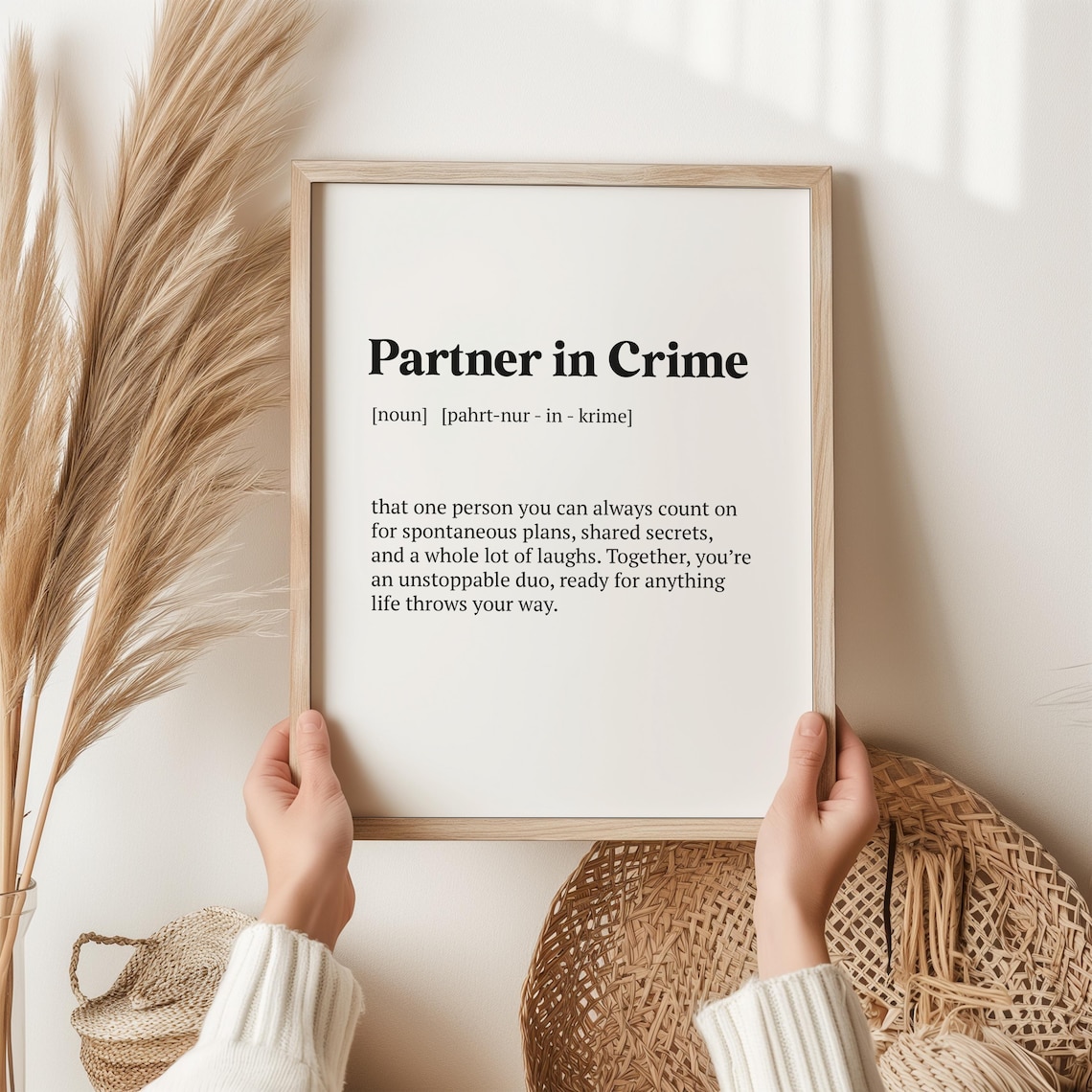 Partner In Crime Funny Friendship Art Print