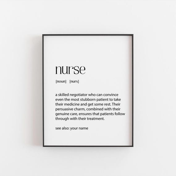 Personalised Nurse Print, Custom NHS Gift