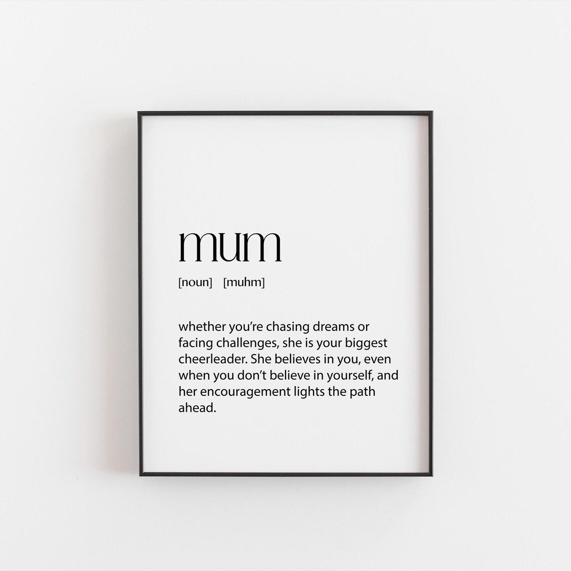 Mum Definition Art Print, Heartfelt Mom Gift