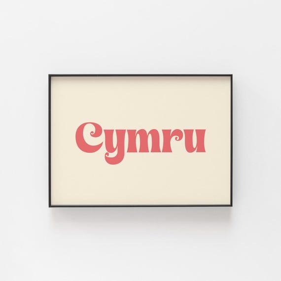 Cymru Print Welsh Word Art Stylish Decor For Wales Lovers Great Gift Anyone Proud Of High Quality Premium Posters Home