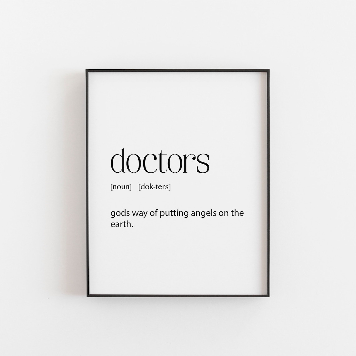 Doctor Definition Gift, Appreciation Poster Print
