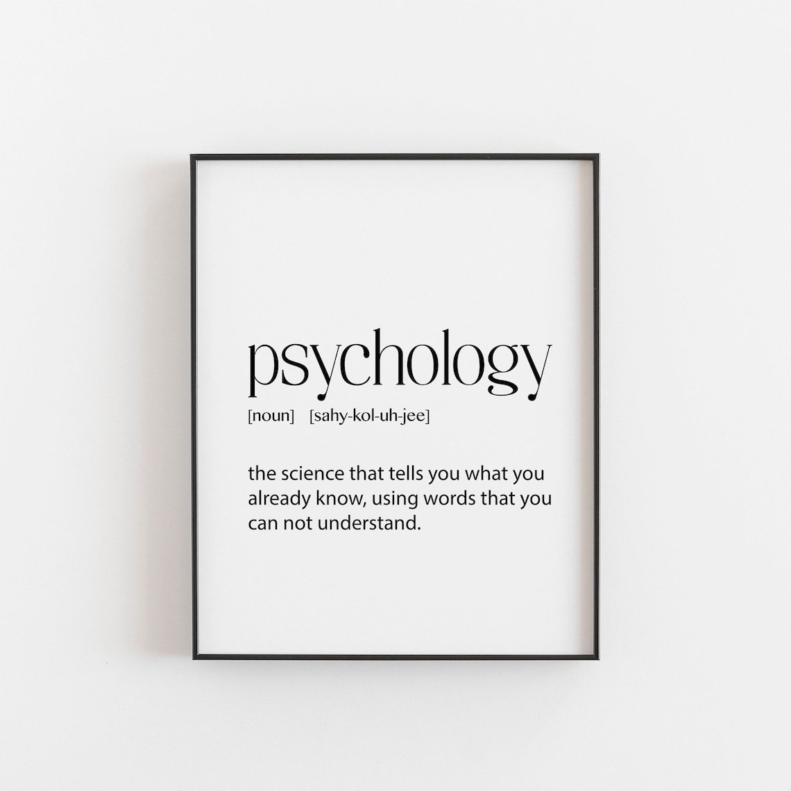 Psychology Definition, Psychologist Gift Ideas Art Print