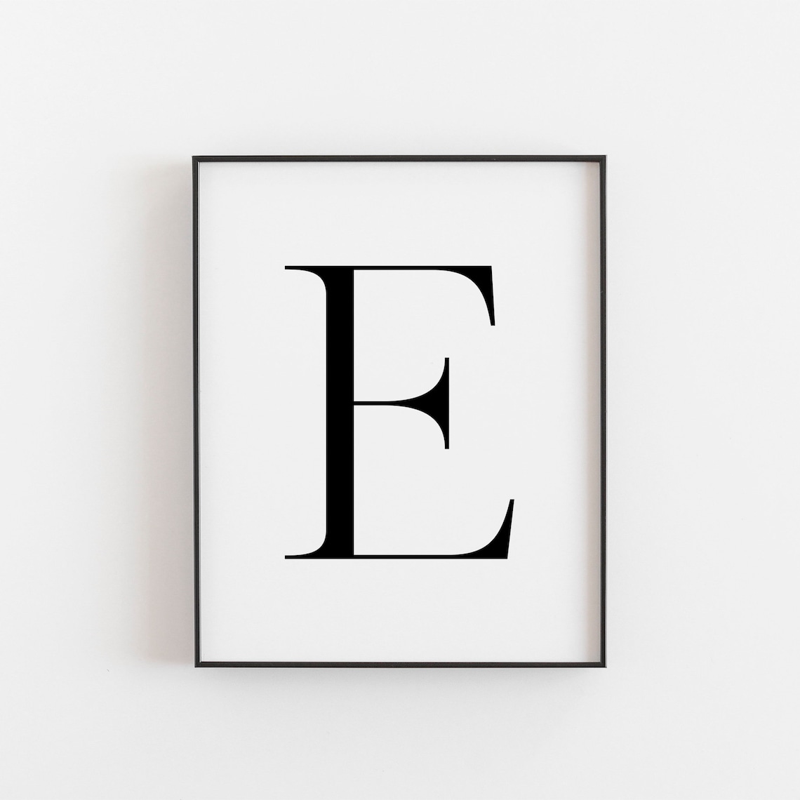 Letter E Monogram Nursery Initial Art Print