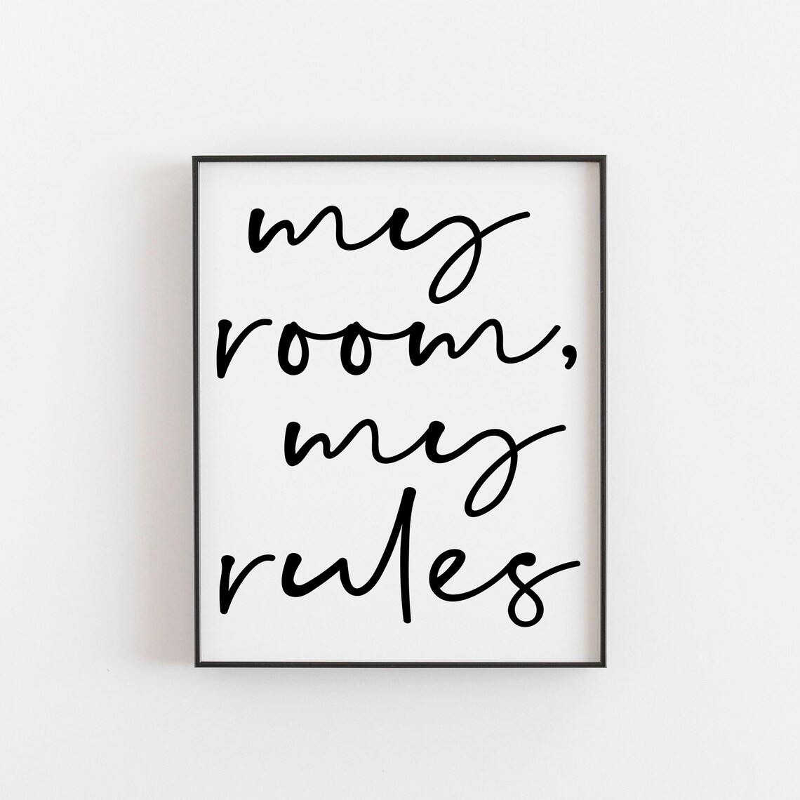 My Room Rules Customizable Teen Bedroom Art