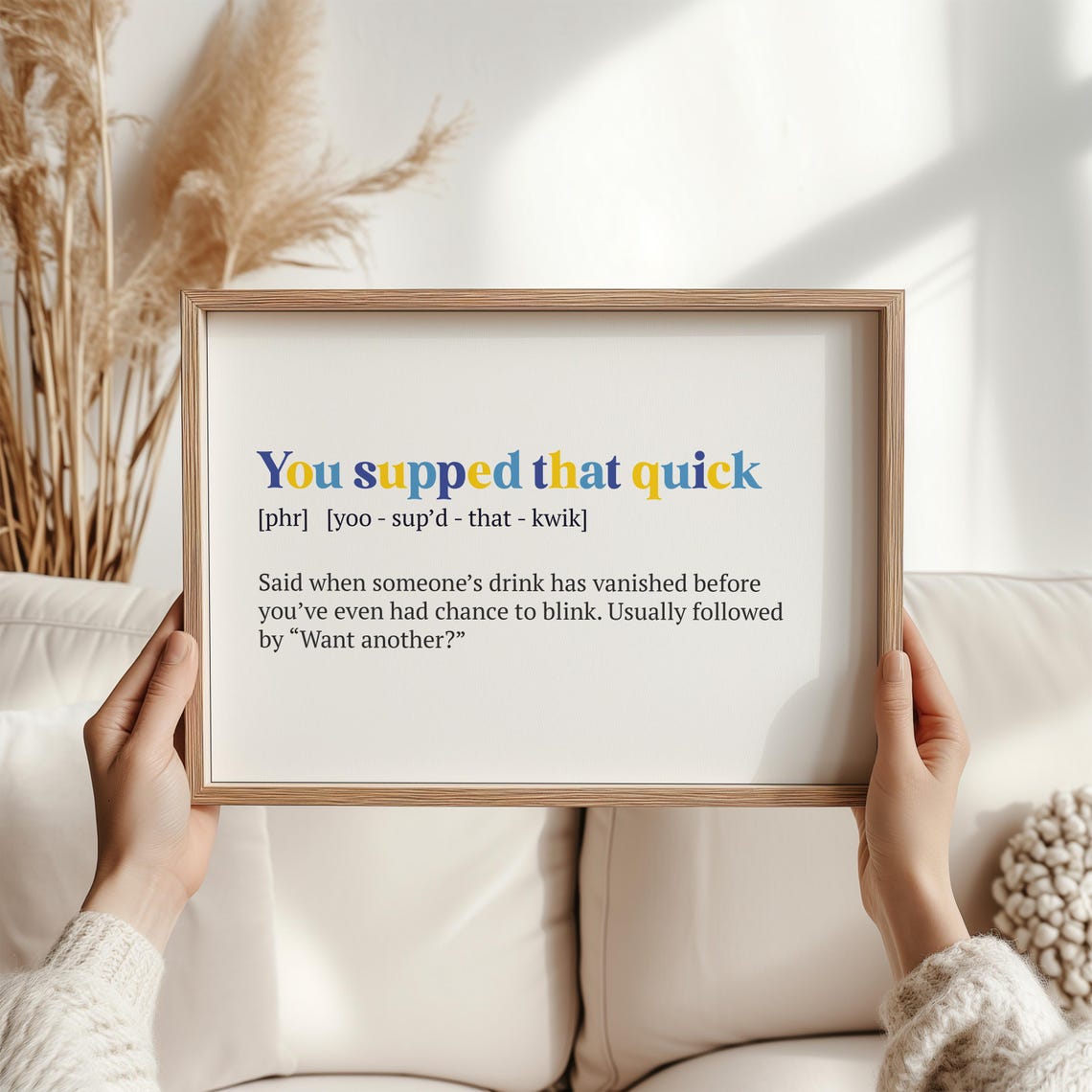 Yorkshire You Supped That Quick Print Funny Drinking Quote Wall Art British Pub Slang Poster Beer Lover Gift Humorous Home Bar Dcor