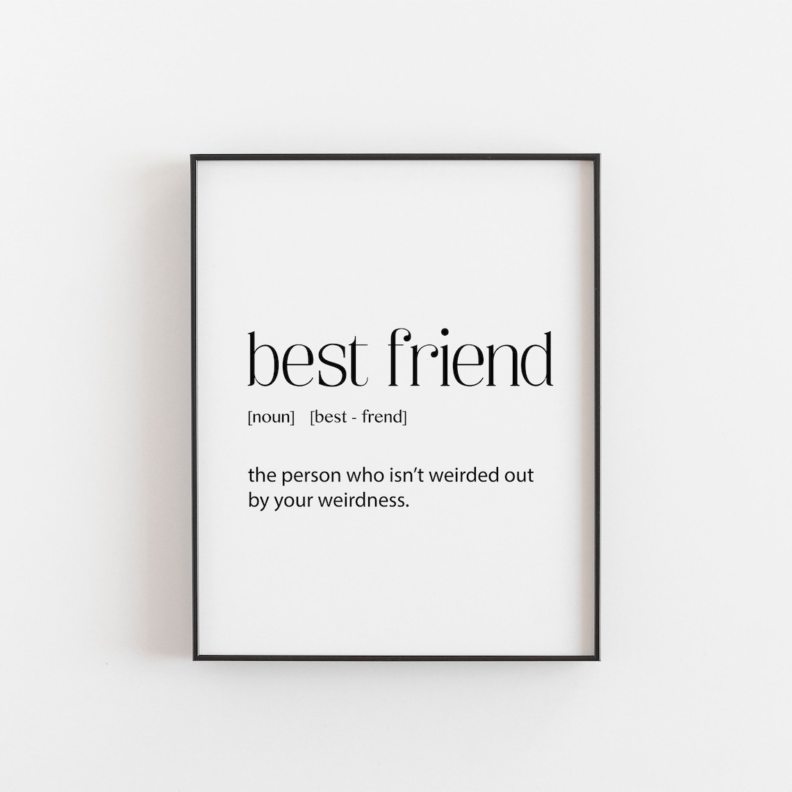 Best Friend Christmas Definition Gift Art Print
