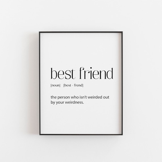 Best Friend Christmas Definition Gift Art Print