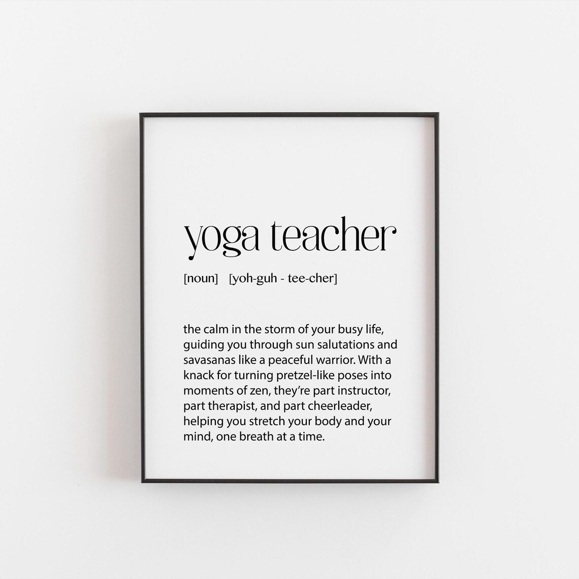 Yoga Teacher Dictionary Art Print, Studio Decor - Image 3