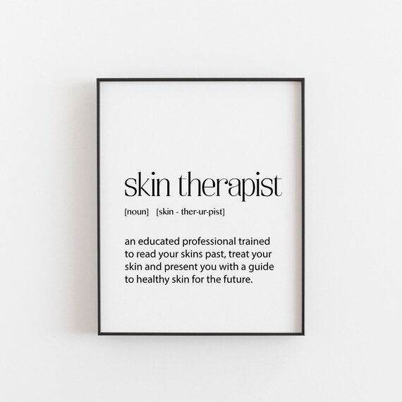 Skin Therapist Print Minimalist Wall Art Beauty Salon Decor Skincare Consultant Gift Thank You Instant