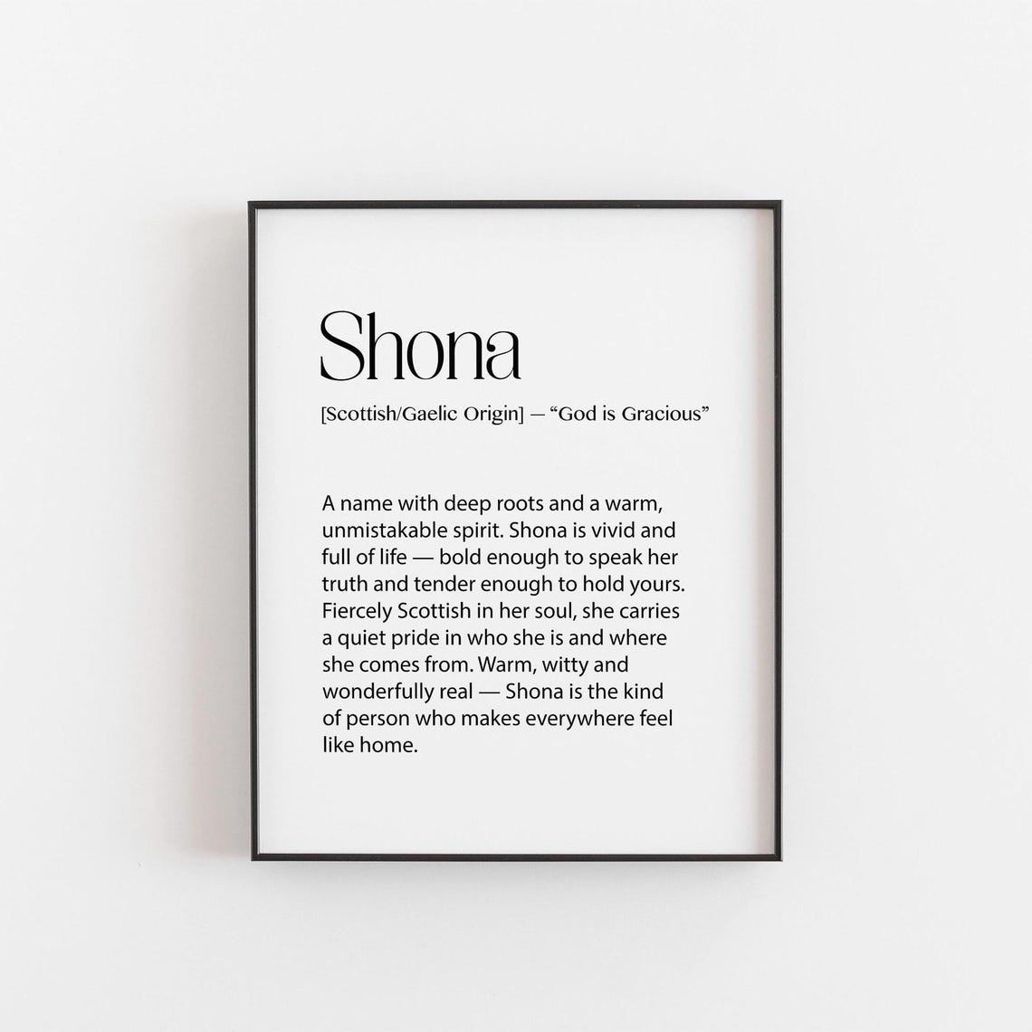 Shona Name Definition Print Scottish Gaelic Origin Meaning Gift