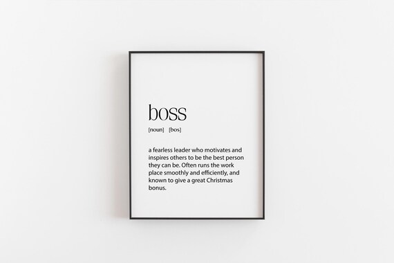 Boss Gift Funny Definition for Christmas Birthday Art Print