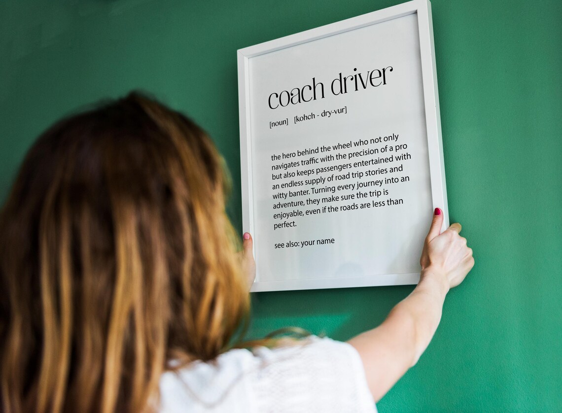 Personalized Coach Driver Definition Art Print