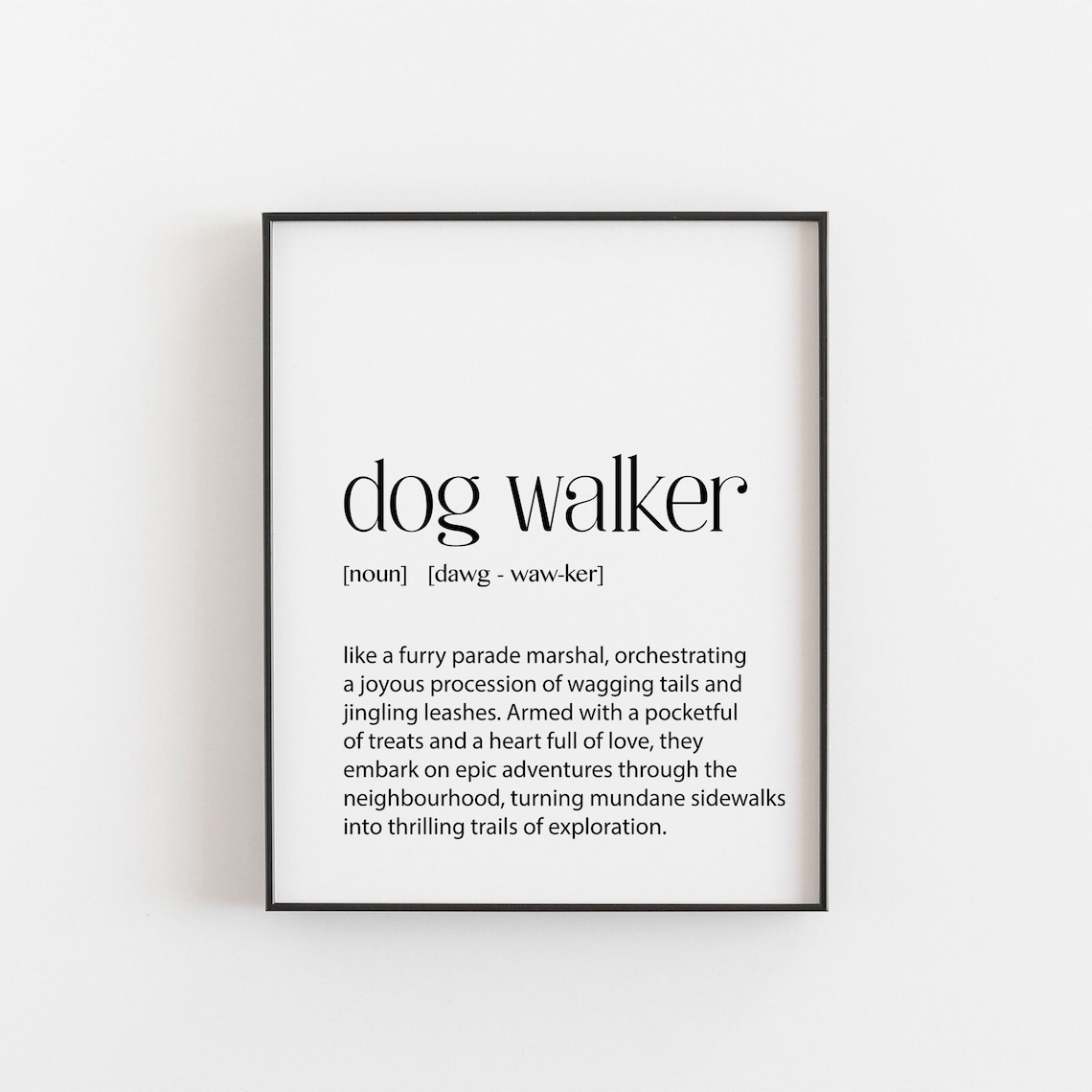 Dog Walker Art Print, Heartwarming Dog Bond