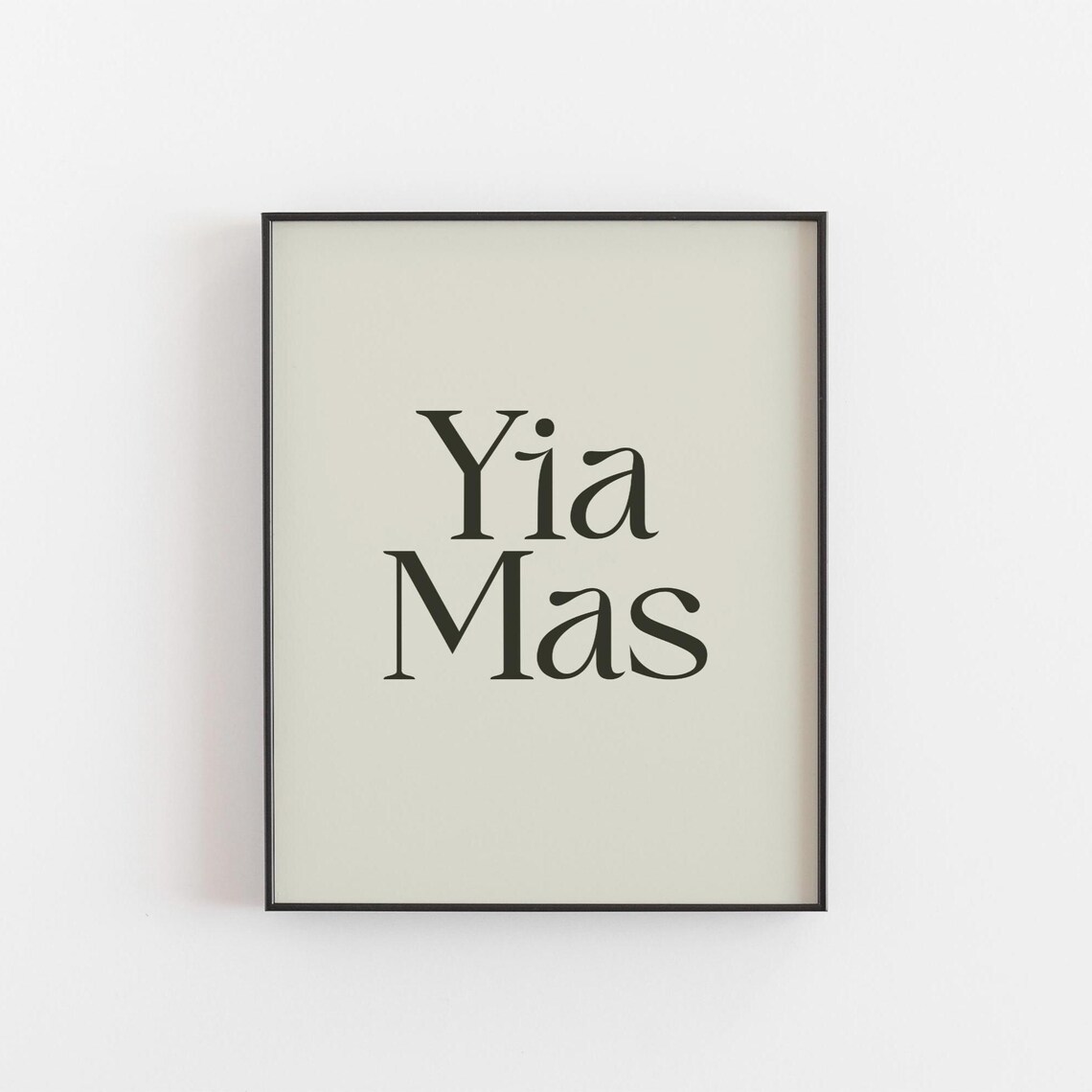 Yia Mas Greek Toast Cheers Quote Minimalist Serif Typography Wall Art