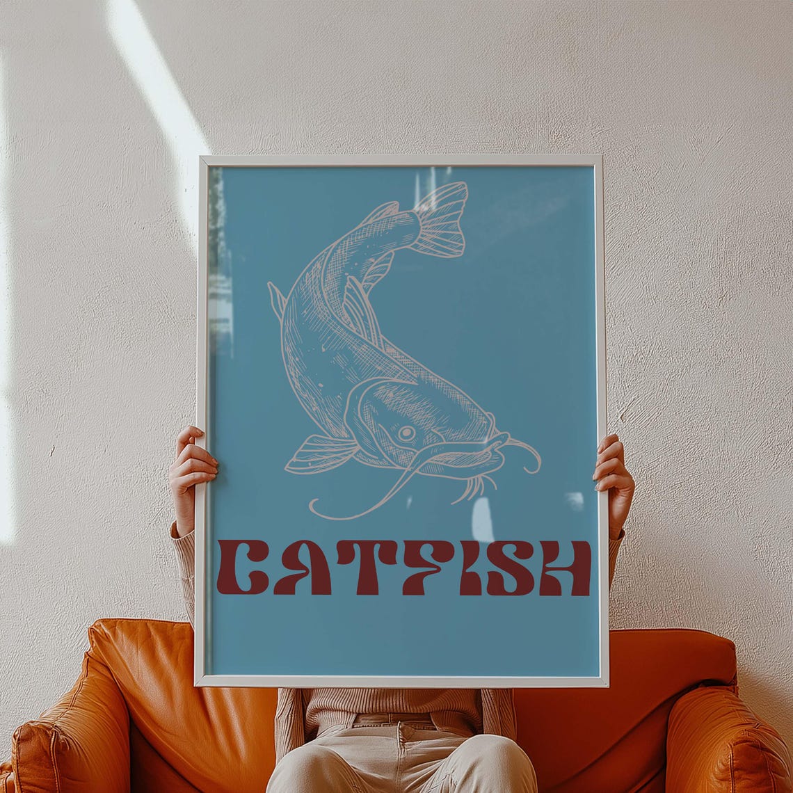Catfish Vintage Seafood Poster, Kitchen Decor - Image 2