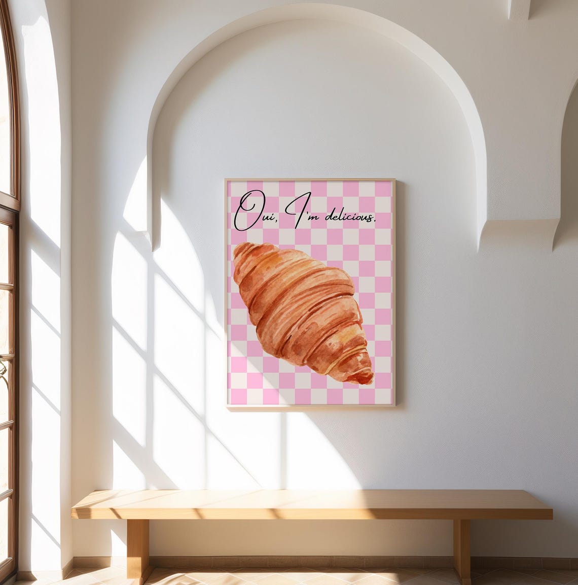 Croissant Retro Wall Art, Quirky French Pastry Poster - Image 3