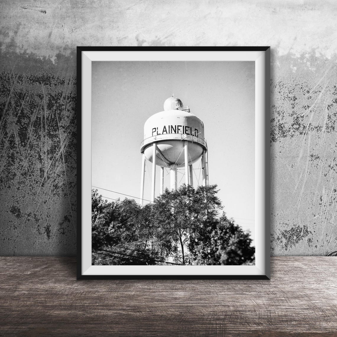 Plainfield Illinois Water Tower Americana Small Town Photo Poster - Image 2