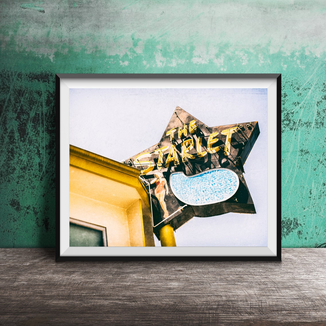 Hollywood Starlet Art Photography Print Hollywood California Photo Neon Sign Vintage Neon Burbank Los Angeles
