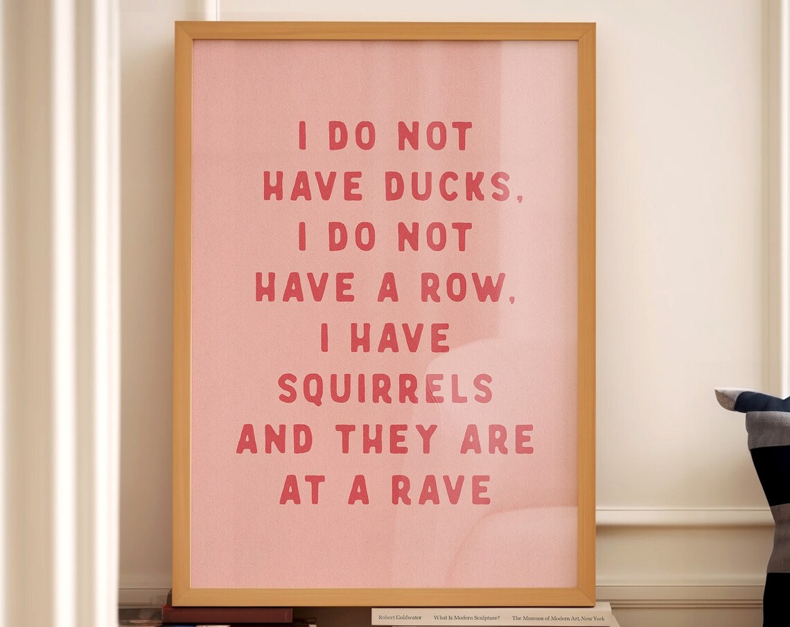 I Do Not Have Ducks Funny Quote Poster, Bathroom Aesthetic - Image 2