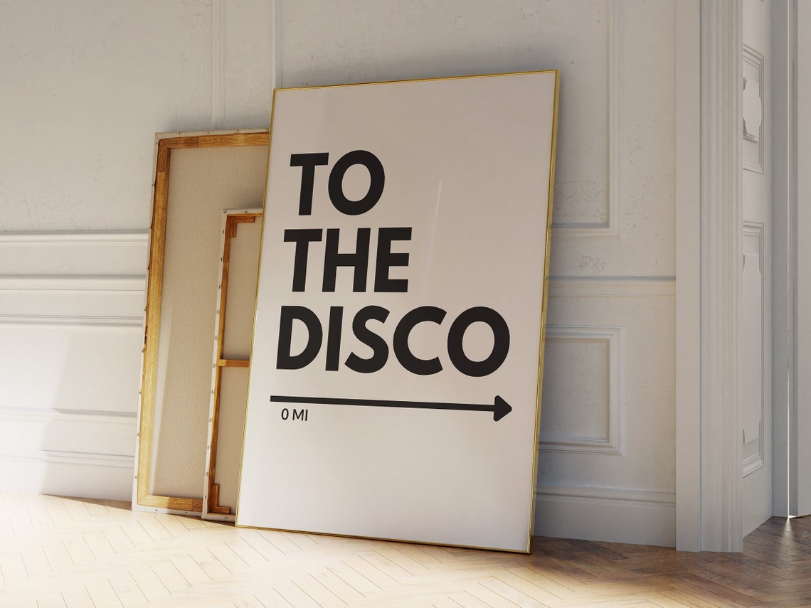To The Disco 0 MI Arrow Retro Typography Bar Cart Funny Poster - Image 3