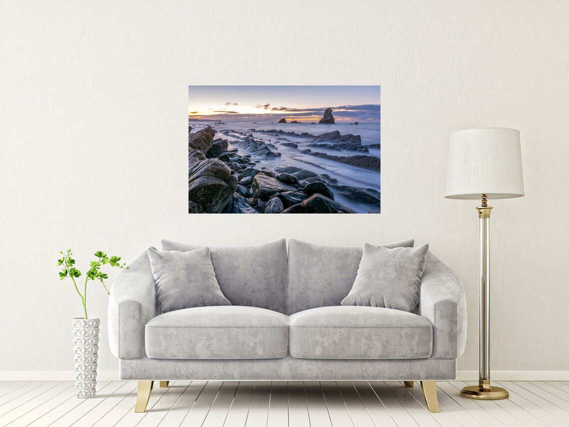 Mupe Bay Sea Stacks In Golden Evening Sunset Light Dorset Poster - Image 2