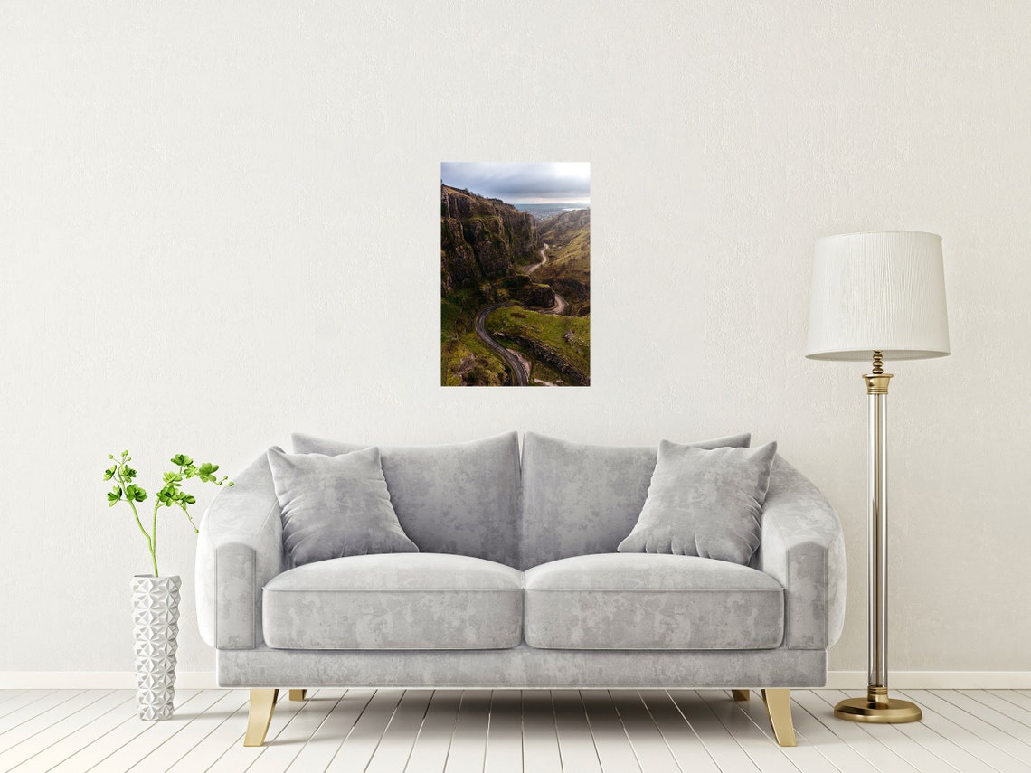 Cheddar Gorge Somerset Winding Road Through Limestone Cliffs Poster - Image 2