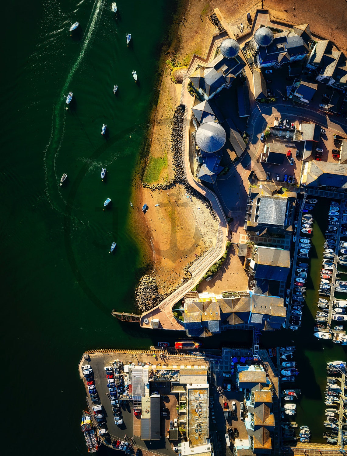 Exmouth Marina Pierhead Devon Aerial Drone Top Down View Poster - Image 3