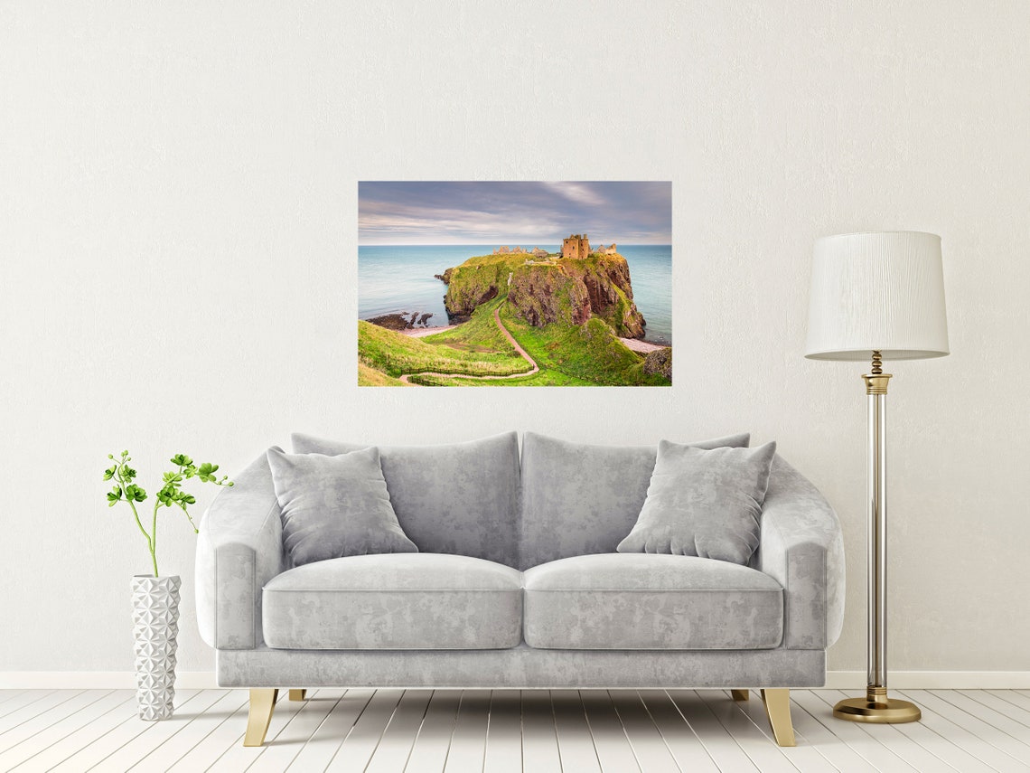 Dunnottar Castle Ruin On Dramatic Sea Cliffs Aberdeenshire Poster - Image 2