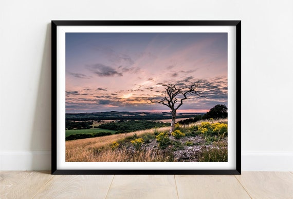 Sunset At Old Winchester Hill The South Downs Limited Edition Print Photography Fine Art Wall Art Exclusive Print Poster Photo