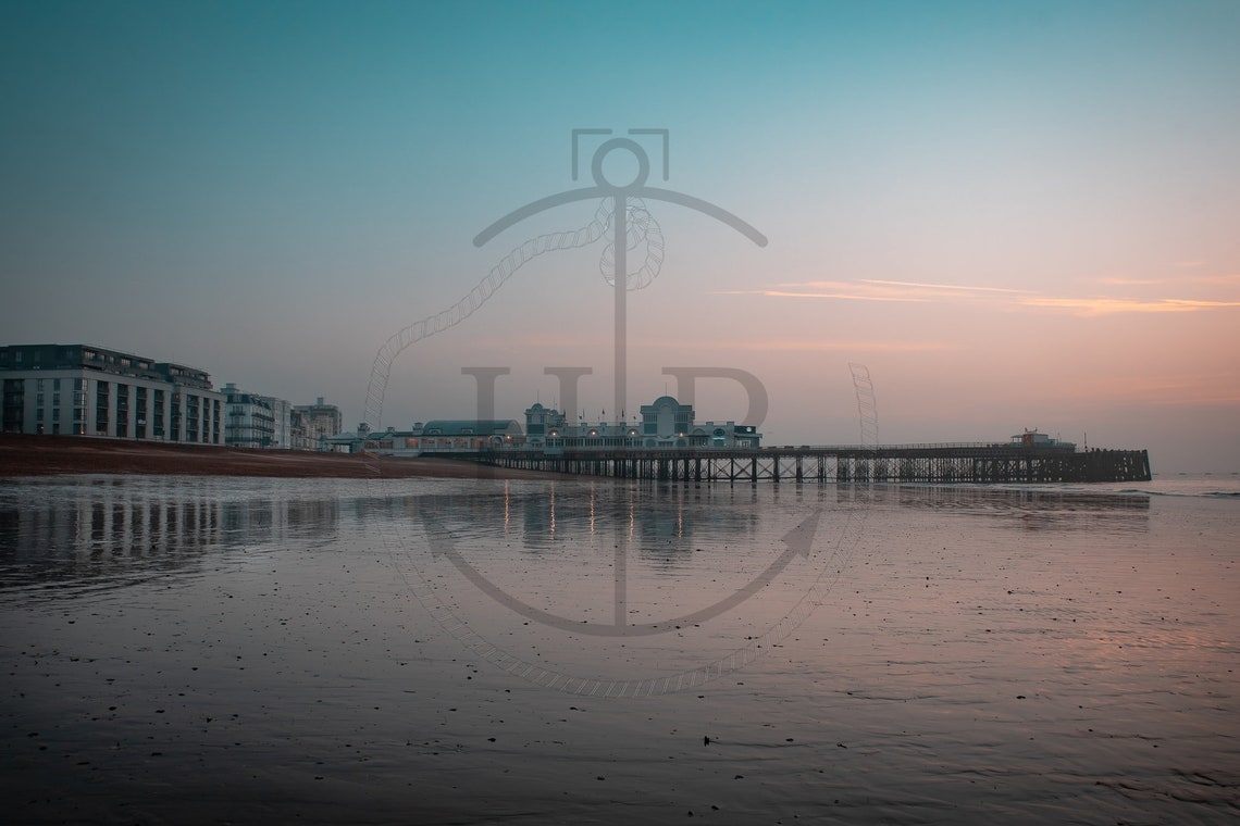 South Parade Pier Southsea At Dawn In Soft Pastel Light Poster - Image 3