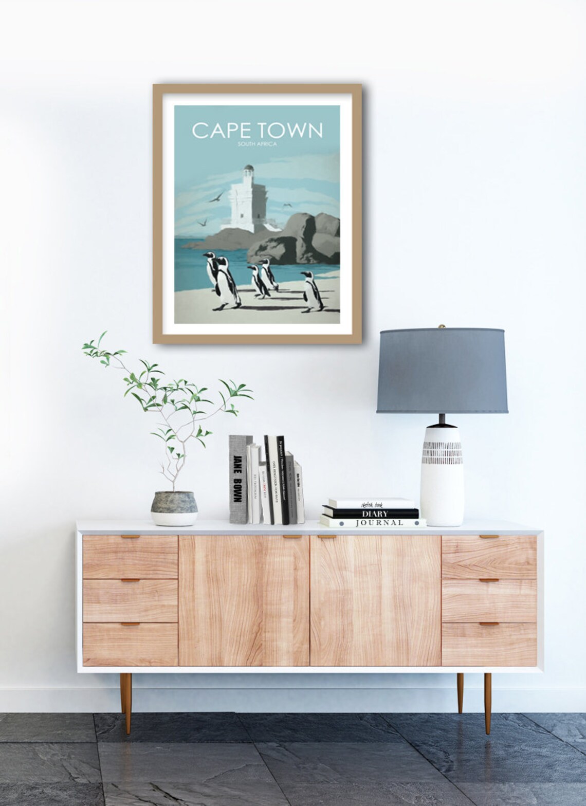 Cape Town Vintage Style Travel Poster, South Africa - Image 2