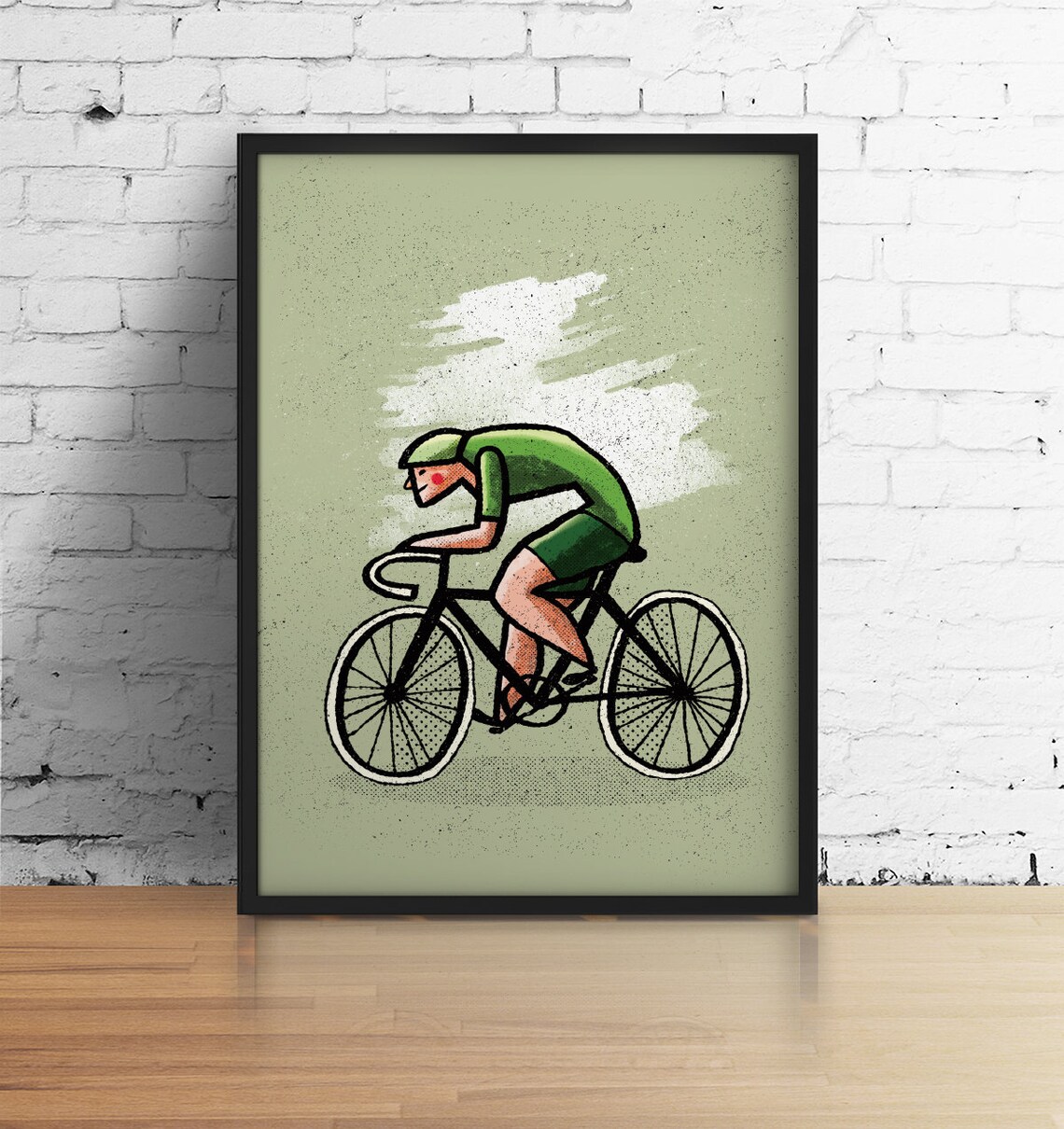 Cycling Inspirational Bicycle Art Print for Cyclists - Image 3